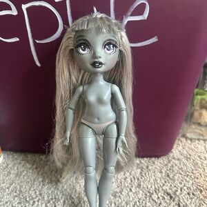 Gray Doll with Long Hair